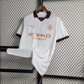 "Camisa Manchester City Away 23/24 - Torcedor Masculina Branca e Laranja - Netmantos"