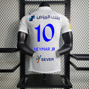 "Camisa Al-Hilal Away 23/24 - Jogador Masculina Branca + Neymar 10 - Netmantos"