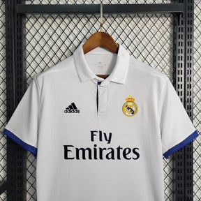 "Camisa Real Madrid Retrô 16/17 - Torcedor Masculina Branca - Netmantos"