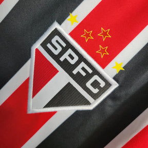 "Camisa São Paulo Away 23/24 - Torcedor Masculina Preto e Vermelho - Netmantos"