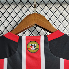 "Camisa São Paulo Away 23/24 - Torcedor Masculina Preto e Vermelho - Netmantos"