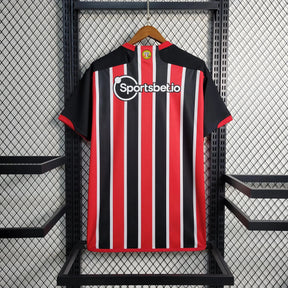 "Camisa São Paulo Away 23/24 - Torcedor Masculina Preto e Vermelho - Netmantos"
