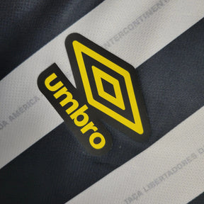 "Camisa Santista Away 23/24 - Torcedor Masculina Preta e Branca - Netmantos"