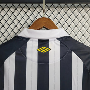 "Camisa Santista Away 23/24 - Torcedor Masculina Preta e Branca - Netmantos"