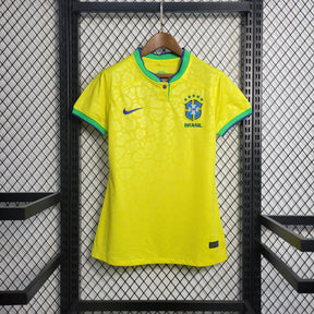 "Camisa Brasil Home 22/23 - Torcedor Feminina Amarela - Netmantos"