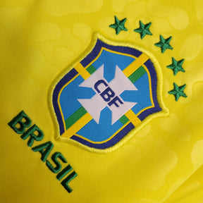 "Camisa Brasil Home 22/23 - Torcedor Feminina Amarela - Netmantos"