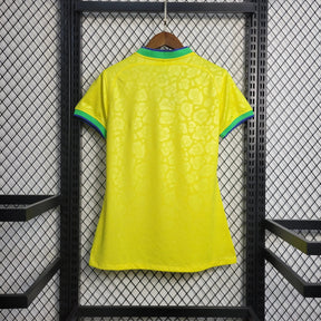 "Camisa Brasil Home 22/23 - Torcedor Feminina Amarela - Netmantos"