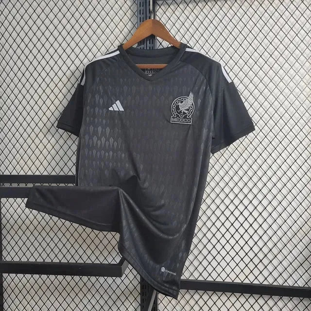 "Camisa México Treino 22/23 - Torcedor Masculina Preta - Netmantos"