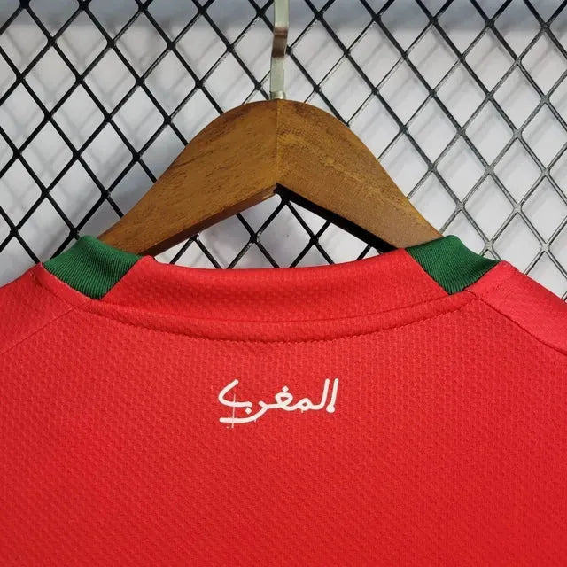 "Camisa Marrocos Home 22/23 - Torcedor Masculina Vermelha - Netmantos"