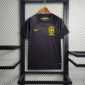 "Camisa Brasil Goleiro 22/23 - Torcedor Masculina Preta - Netmantos"