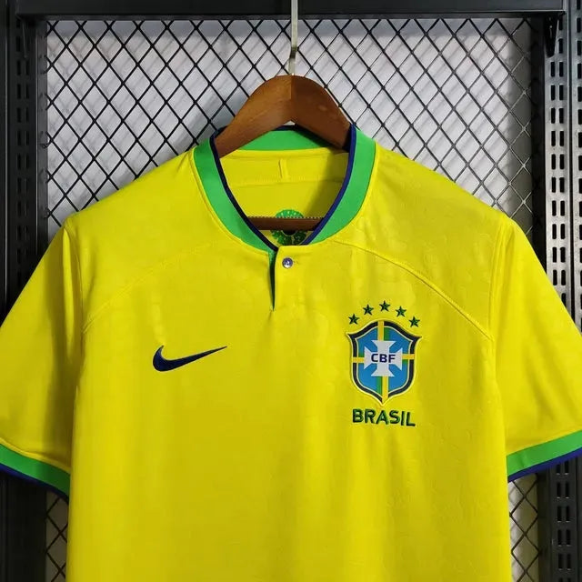 "Camisa Brasil Home 22/23 - Torcedor Masculina Amarela - Netmantos"