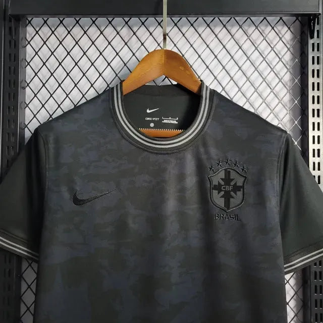 "Camisa Brasil 22/23 - Torcedor Masculina Preta - Netmantos"