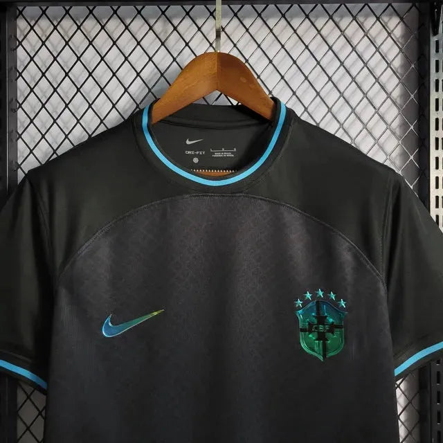 "Camisa Brasil Edição Comemorativa 22/23 - Torcedor Masculina Preta Refletiva - Netmantos"