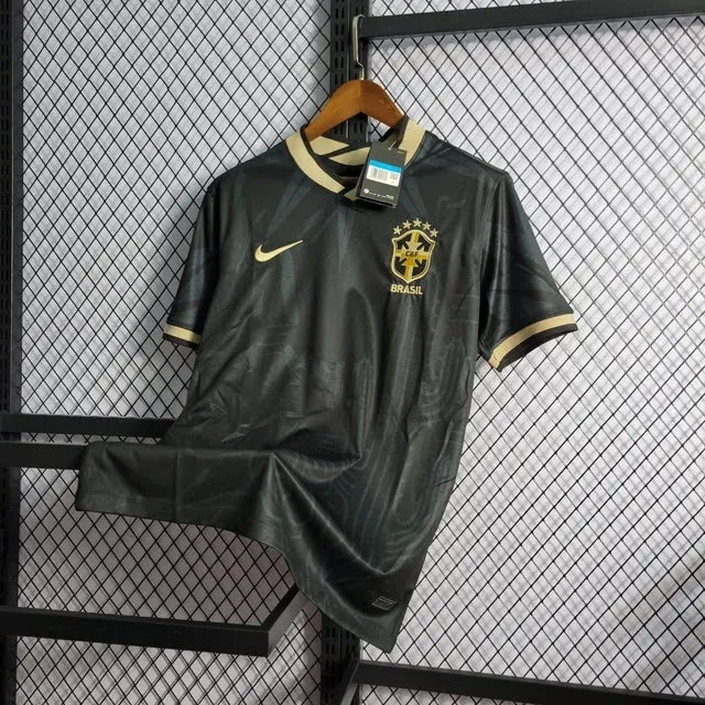 "Camisa Brasil 22/23 - Torcedor Masculina Preta - Netmantos"
