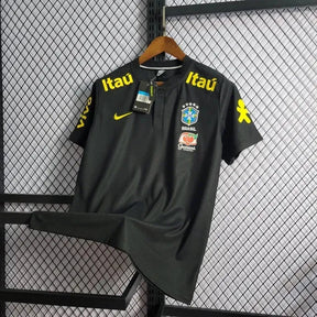 "Camisa Brasil Polo - Torcedor Masculina Preta - Netmantos"