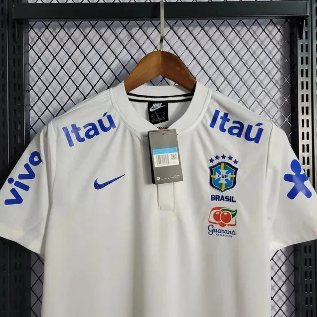 "Camisa Brasil Polo - Torcedor Masculina Branca - Netmantos"