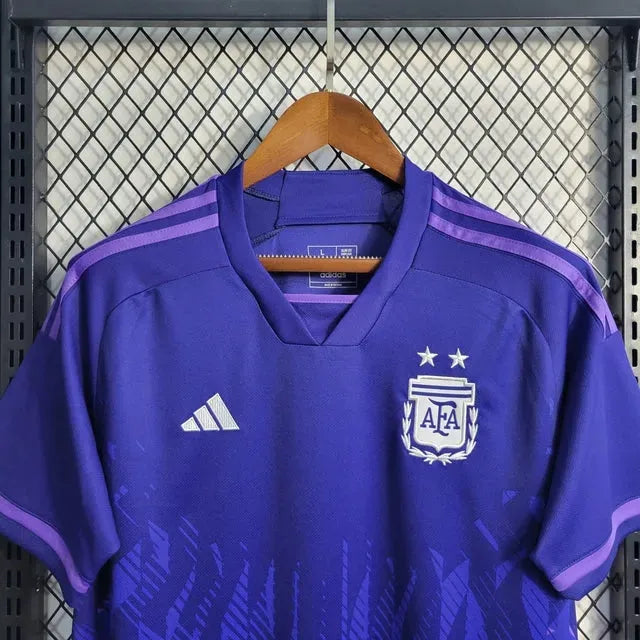 "Camisa Argentina Away 22/23 - Torcedor Masculina Roxa - Netmantos"