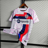 "Camisa Barcelona Treino Jersey 23/24 - Torcedor Masculina Branca - Netmantos"