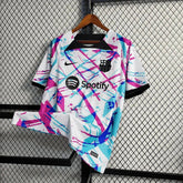 "Camisa Barcelona Treino Jersey 23/24 - Torcedor Masculina Branca e Rosa - Netmantos"