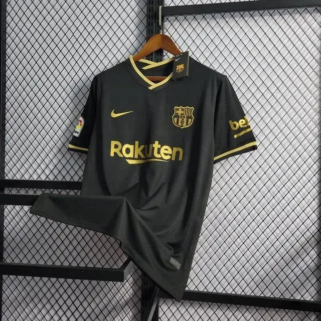 "Camisa Barcelona Away Retrô 20/21 - Torcedor Masculina Preta - Netmantos"