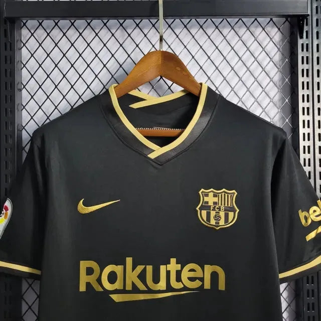 "Camisa Barcelona Away Retrô 20/21 - Torcedor Masculina Preta - Netmantos"