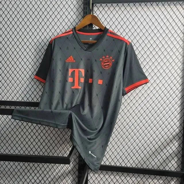 "Camisa Bayern Munchen Away 22/23 - Torcedor Masculina Preta - Netmantos"
