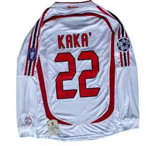 Camisa AC Milan Away Retrô 2006/07 - Torcedor Masculina Branca Manga Longa - Netmantos