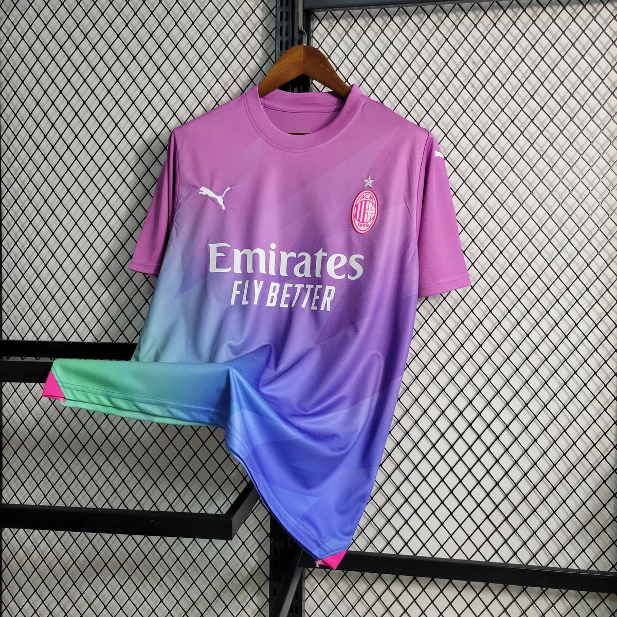 Camisa AC Milan Away II 23/24 - Torcedor Masculina Roxa - Netmantos