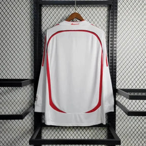 Camisa AC Milan Away Retrô 2006/07 - Torcedor Masculina Branca Manga Longa - Netmantos