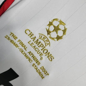 Camisa AC Milan Away Retrô 2006/07 - Torcedor Masculina Branca Manga Longa - Netmantos