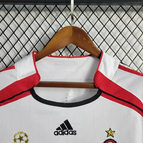 Camisa AC Milan Away Retrô 2006/07 - Torcedor Masculina Branca Manga Longa - Netmantos