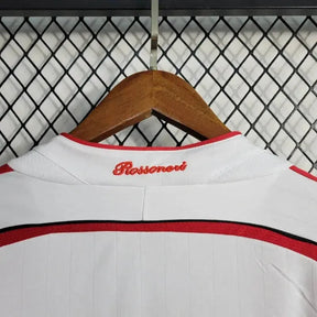 Camisa AC Milan Away Retrô 2006/07 - Torcedor Masculina Branca Manga Longa - Netmantos
