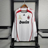 Camisa AC Milan Away Retrô 2006/07 - Torcedor Masculina Branca Manga Longa - Netmantos