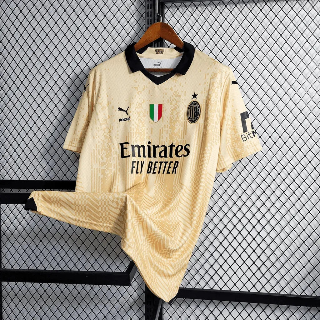 Camisa AC Milan Double 23/24 - Torcedor Masculina Bege - Netmantos