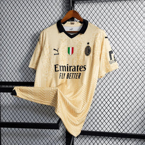 Camisa AC Milan Double 23/24 - Torcedor Masculina Bege - Netmantos
