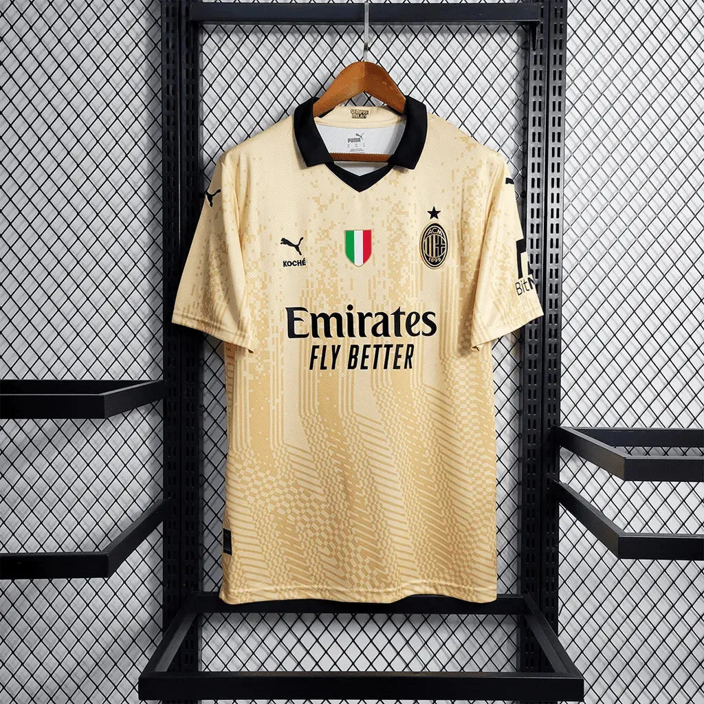 Camisa AC Milan Double 23/24 - Torcedor Masculina Bege - Netmantos