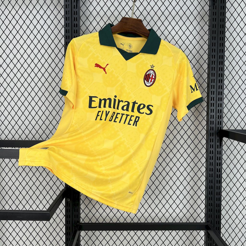 Camisa AC Milan Third Away 25/26 - Torcedor Masculina Amarela