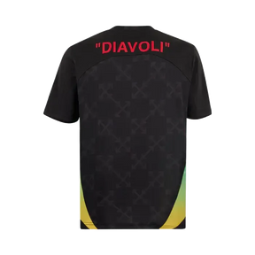 Camisa AC Milan x Off-White™ Pré Jogo 25/26 - Torcedor Masculina Preta - Netmantos