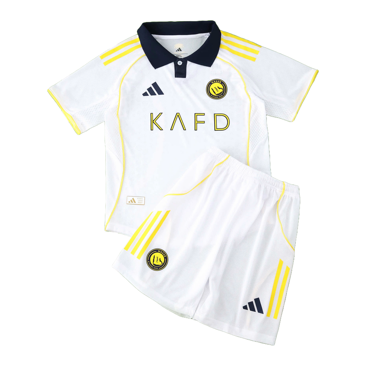 Camisa Al-Nassr Third Away 25/26 - Torcedor Infantil Branca e Amarela