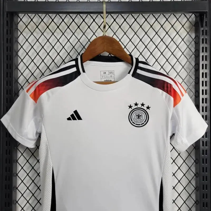 Camisa Alemanha Home 24/25 - Torcedor Infantil Branca e Laranja - Netmantos