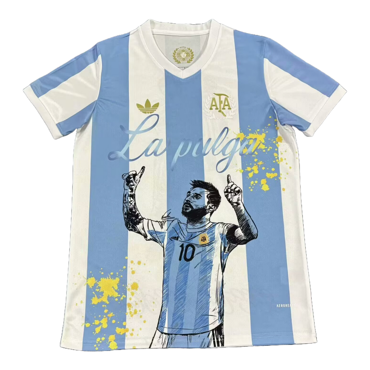 Camisa Argentina 50 Anos Edição Comemorativa + La Pulga - Torcedor Masculina Azul