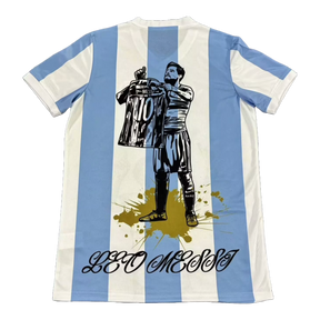 Camisa Argentina 50 Anos Edição Comemorativa + La Pulga - Torcedor Masculina Azul