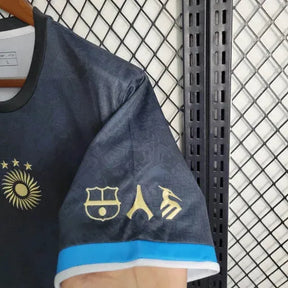 Camisa Argentina GOAT Messi - Torcedor Masculina Preta Comma Football - Netmantos