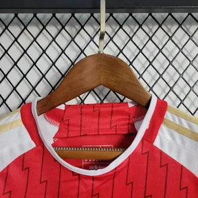 Camisa Arsenal Home 23/24 - Torcedor Infantil Vermelha e Dourada - Netmantos