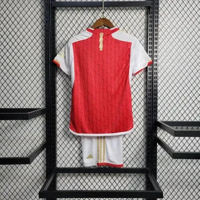 Camisa Arsenal Home 23/24 - Torcedor Infantil Vermelha e Dourada - Netmantos
