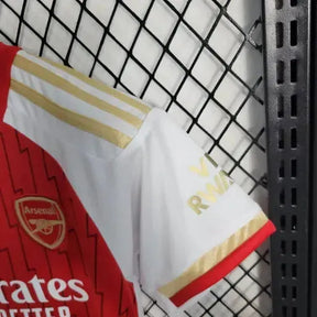 Camisa Arsenal Home 23/24 - Torcedor Infantil Vermelha e Dourada - Netmantos