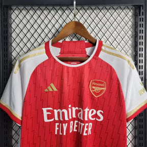 Camisa Arsenal Home 23/24 - Torcedor Masculina Vermelha e Dourada - Netmantos