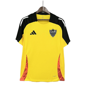 Camisa Atlético Mineiro Treino 25/26 - Torcedor Masculina Amarela + Patrocínios - Netmantos