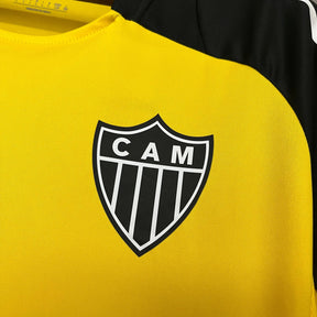 Camisa Atlético Mineiro Treino 25/26 - Torcedor Masculina Amarela + Patrocínios - Netmantos