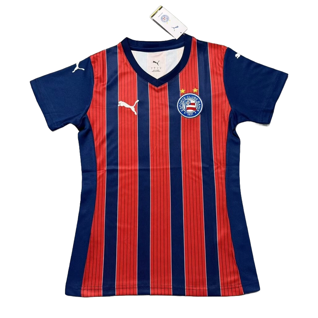 Camisa Bahia Away 25/26 - Torcedor Feminina Vermelha e Azul